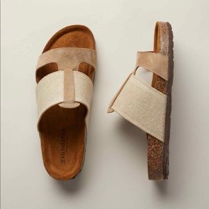 Sundance Golden Linen Sandals, Beige